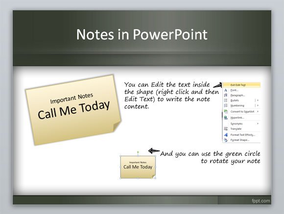 post it powerpoint