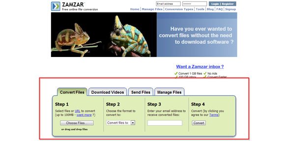 There are four easy steps to use ZamZar to convert documents online ...