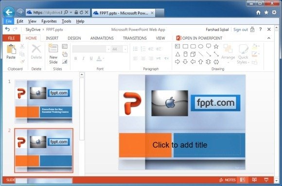 View Edit And Share Presentations Online Using Powerpoint Web App Powerpoint Presentation Edit Template In Powerpoint