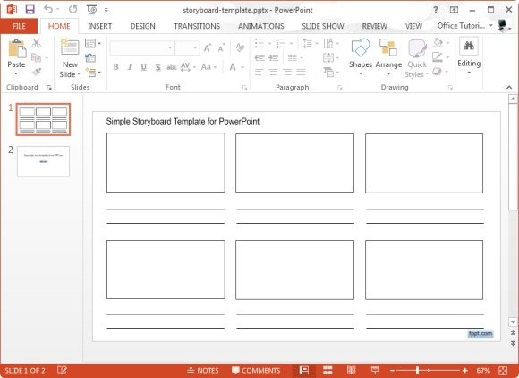 Microsoft Powerpoint Storyboard Template