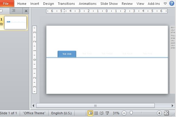 Display Powerpoint Slides In Tabs With Tab Slide Template Powerpoint Presentation Powerpoint Tabs Template